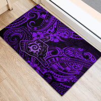 Hawaii Shaka Sign Rubber Doormat Polynesian Pattern Purple Version LT01 - Polynesian Pride