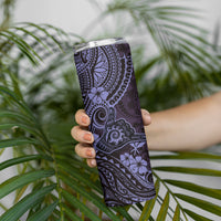 Hawaii Shaka Sign Skinny Tumbler Polynesian Pattern Purple Version