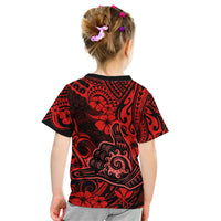 Hawaii Shaka Sign Kid T Shirt Polynesian Pattern Red Version LT01 - Polynesian Pride