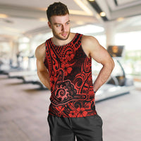 Hawaii Shaka Sign Men Tank Top Polynesian Pattern Red Version LT01 - Polynesian Pride