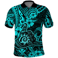 Hawaii Shaka Sign Polo Shirt Polynesian Pattern Turquoise Version LT01 Turquoise - Polynesian Pride
