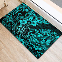 Hawaii Shaka Sign Rubber Doormat Polynesian Pattern Turquoise Version LT01 - Polynesian Pride