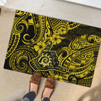 Hawaii Shaka Sign Rubber Doormat Polynesian Pattern Yellow Version LT01 - Polynesian Pride