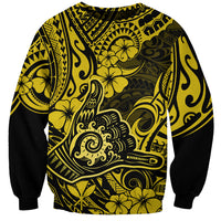 Hawaii Shaka Sign Sweatshirt Polynesian Pattern Yellow Version LT01 Unisex Yellow - Polynesian Pride