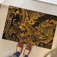 Hawaii Shark Rubber Doormat Polynesian Pattern Gold Version LT01 - Polynesian Pride