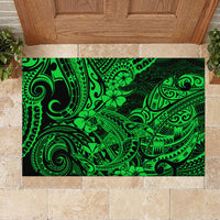 Hawaii Shark Rubber Doormat Polynesian Pattern Green Version LT01 - Polynesian Pride