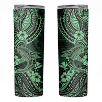 Hawaii Shark Skinny Tumbler Polynesian Pattern Green Version