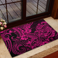 Hawaii Shark Rubber Doormat Polynesian Pattern Pink Version LT01 - Polynesian Pride