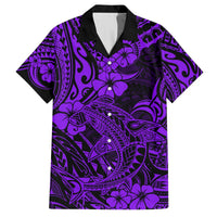 Hawaii Shark Hawaiian Shirt Polynesian Pattern Purple Version LT01 Purple - Polynesian Pride