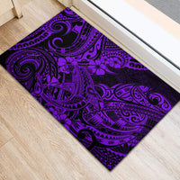 Hawaii Shark Rubber Doormat Polynesian Pattern Purple Version LT01 - Polynesian Pride