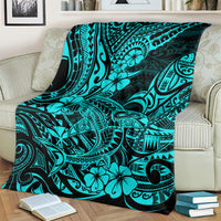 Hawaii Shark Blanket Polynesian Pattern Turquoise Version LT01 - Polynesian Pride