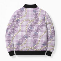 Pua Kalaunu Lei Bomber Puffer Jacket Palaka Pattern LT01 - Polynesian Pride