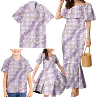 Pua Kalaunu Lei Family Matching Mermaid Dress and Hawaiian Shirt Palaka Pattern