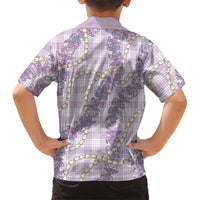 Pua Kalaunu Lei Family Matching Off Shoulder Short Dress and Hawaiian Shirt Palaka Pattern LT01 - Polynesian Pride