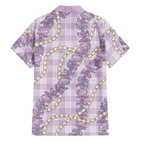 Pua Kalaunu Lei Family Matching Off Shoulder Short Dress and Hawaiian Shirt Palaka Pattern LT01 - Polynesian Pride