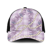 Pua Kalaunu Lei Mesh Trucker Cap Palaka Pattern