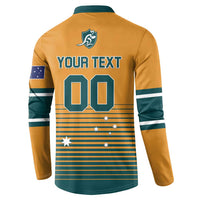 Custom Rugby Australia Button Sweatshirt Junior Wallabies Go Champions