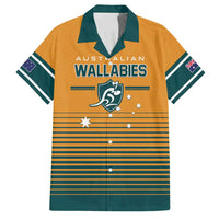 Custom Rugby Australia Family Matching Off Shoulder Maxi Dress and Hawaiian Shirt Junior Wallabies Go Champions