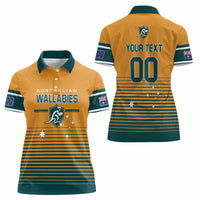 Custom Rugby Australia Women Polo Shirt Junior Wallabies Go Champions