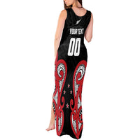 Custom Rugby New Zealand Tank Maxi Dress Baby Black Go Champions