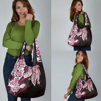 Monstera Plumeria Flowers Pink Grocery Bag Polynesian Pattern LT01 - Polynesian Pride