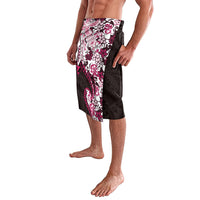 Monstera Plumeria Flowers Pink Lavalava Polynesian Pattern LT01 - Polynesian Pride