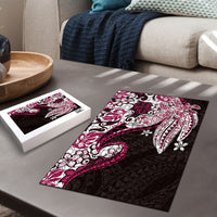 Monstera Plumeria Flowers Pink Puzzle Polynesian Pattern LT01 - Polynesian Pride