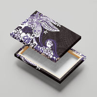Monstera Plumeria Flowers Purple Canvas Wall Art Polynesian Pattern LT01 - Polynesian Pride