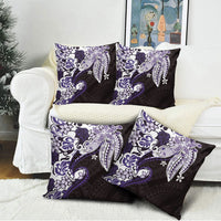 Monstera Plumeria Flowers Purple Pillow Cover Polynesian Pattern LT01 - Polynesian Pride