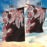 Monstera Plumeria Flowers Red Garden Flag Polynesian Pattern LT01 - Polynesian Pride