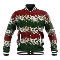 Hawaiian Hibiscus Christmas Color Baseball Jacket Unique
