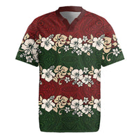 Hawaiian Hibiscus Christmas Color Rugby Jersey Unique
