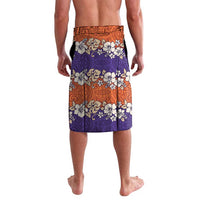 Hawaiian Hibiscus Lavalava Orange and Purple Unique