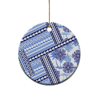 Hawaii Quilt Ceramic Ornament Kakau Polynesian Pattern Blue Version LT01 - Polynesian Pride