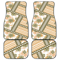 Hawaii Quilt Car Mats Kakau Polynesian Pattern Gold Version LT01 Gold - Polynesian Pride