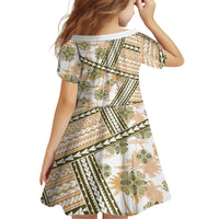 Hawaii Quilt Family Matching Tank Maxi Dress and Hawaiian Shirt Kakau Polynesian Pattern Gold Version LT01 - Polynesian Pride