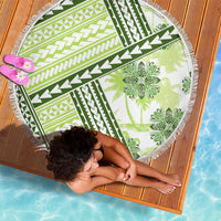Hawaii Quilt Beach Blanket Kakau Polynesian Pattern Olive Green Version LT01 - Polynesian Pride
