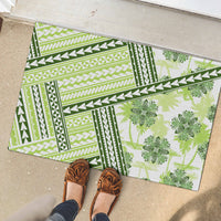 Hawaii Quilt Rubber Doormat Kakau Polynesian Pattern Olive Green Version LT01 - Polynesian Pride