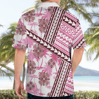 Hawaii Quilt Hawaiian Shirt Kakau Polynesian Pattern Mauve Pink Version LT01 - Polynesian Pride