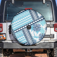 Hawaii Quilt Spare Tire Cover Kakau Polynesian Pattern Sky Blue Version LT01 - Polynesian Pride