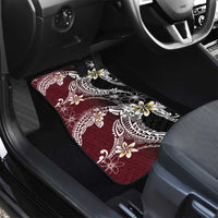 Polynesian Hawaiian Plumeria Tribal Pattern Car Mats Special Wine Red Version
