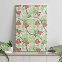 Anthurium Pikake Ti Leaf Palaka Canvas Wall Art Green Version