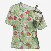 Anthurium Pikake Ti Leaf Palaka Cross Shoulder Shirt Green Version