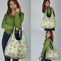 Anthurium Pikake Ti Leaf Palaka Grocery Bag Green Version LT01 - Polynesian Pride