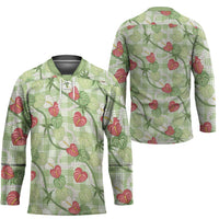 Anthurium Pikake Ti Leaf Palaka Hockey Jersey Green Version