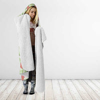 Anthurium Pikake Ti Leaf Palaka Hooded Blanket Green Version LT01 - Polynesian Pride