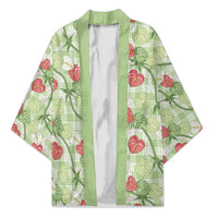 Anthurium Pikake Ti Leaf Palaka Kimono Green Version LT01 Unisex Green - Polynesian Pride