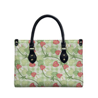 Anthurium Pikake Ti Leaf Palaka Leather Bag Green Version LT01 - Polynesian Pride