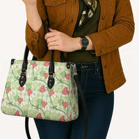 Anthurium Pikake Ti Leaf Palaka Leather Bag Green Version LT01 - Polynesian Pride