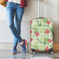 Anthurium Pikake Ti Leaf Palaka Luggage Cover Green Version LT01 - Polynesian Pride